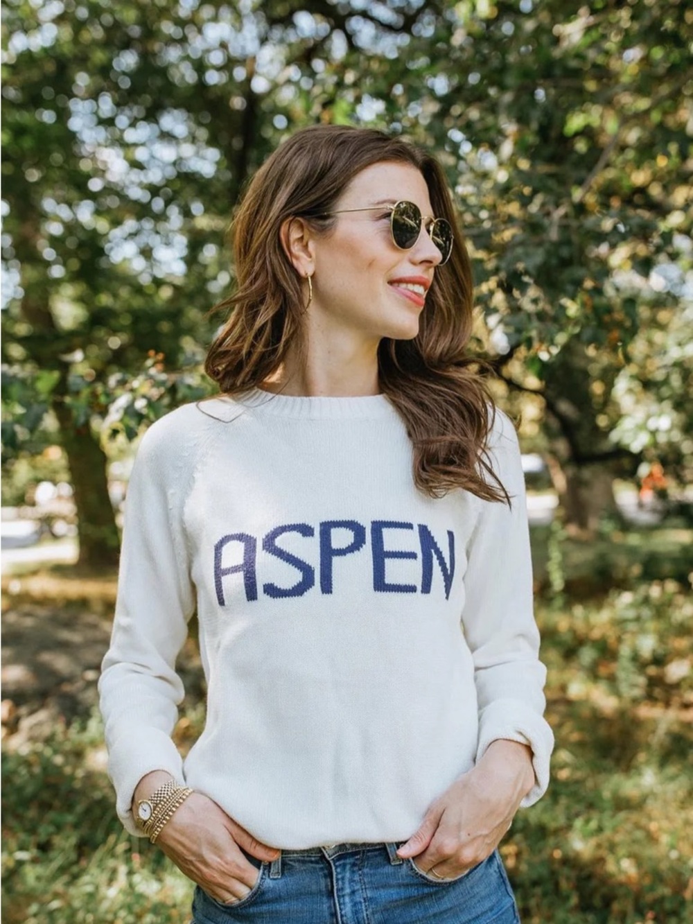NWT Ellsworth & Ivey Aspen Crewneck Sweater Ivory L